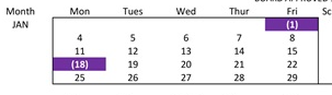 District School Academic Calendar for Anthony (susan B.) Elementary for January 2027