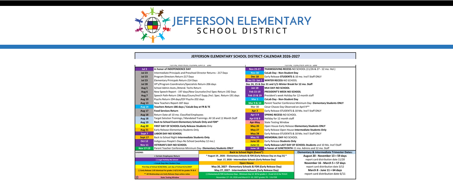 District School Academic Calendar Key for Anthony (susan B.) Elementary