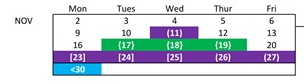 District School Academic Calendar for Anthony (susan B.) Elementary for November 2026