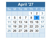 District School Academic Calendar for Jefferson County High School for April 2027