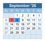 District School Academic Calendar for Jefferson County High School for September 2026