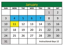 District School Academic Calendar for Jemez Valley Elem for January 2027