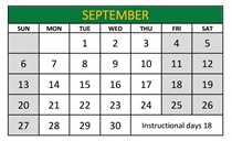 District School Academic Calendar for Jemez Valley Elem for September 2026