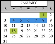 District School Academic Calendar for Glen Avon Elementary for January 2027