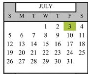 District School Academic Calendar for Glen Avon Elementary for July 2026
