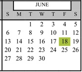 District School Academic Calendar for Glen Avon Elementary for June 2027