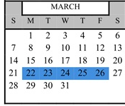 District School Academic Calendar for Glen Avon Elementary for March 2027