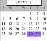 District School Academic Calendar for Glen Avon Elementary for October 2026