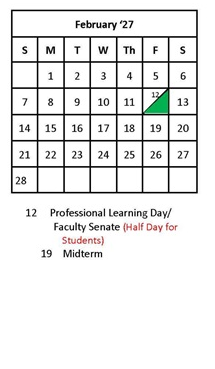 District School Academic Calendar for Capital High School for February 2027