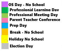District School Academic Calendar Legend for Capital High School