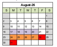 District School Academic Calendar for Stocker Elementary for August 2026