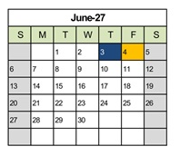 District School Academic Calendar for Stocker Elementary for June 2027