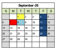 District School Academic Calendar for Stocker Elementary for September 2026