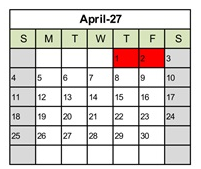 District School Academic Calendar for Tremper High for April 2027