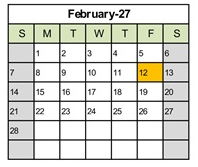 District School Academic Calendar for Tremper High for February 2027