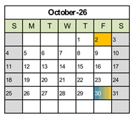 District School Academic Calendar for Tremper High for October 2026