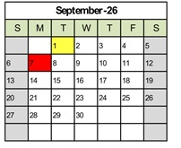District School Academic Calendar for Tremper High for September 2026