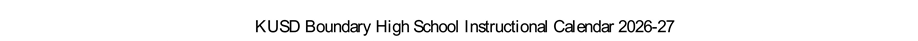 District School Academic Calendar for Tremper High