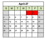 District School Academic Calendar for Lance Middle for April 2027