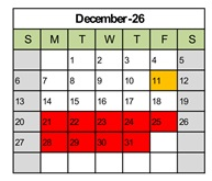 District School Academic Calendar for Lance Middle for December 2026