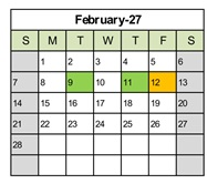 District School Academic Calendar for Lance Middle for February 2027