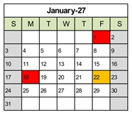 District School Academic Calendar for Lance Middle for January 2027