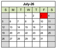 District School Academic Calendar for Lance Middle for July 2026