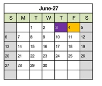 District School Academic Calendar for Lance Middle for June 2027