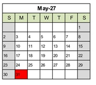 District School Academic Calendar for Lance Middle for May 2027