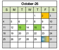 District School Academic Calendar for Lance Middle for October 2026