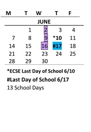 District School Academic Calendar for Carriage Crest Elementary School for June 2027