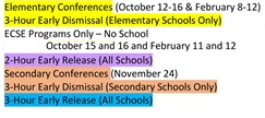 District School Academic Calendar Legend for Carriage Crest Elementary School