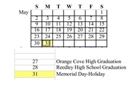 District School Academic Calendar for Mountain View (ALTER.) for May 2027