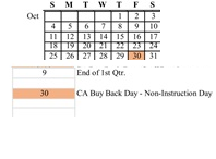 District School Academic Calendar for Mountain View (ALTER.) for October 2026