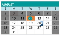 District School Academic Calendar for Lower Lake High for August 2026
