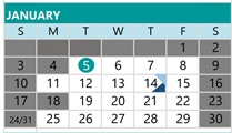 District School Academic Calendar for Lower Lake High for January 2027