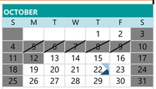 District School Academic Calendar for Lower Lake High for October 2026