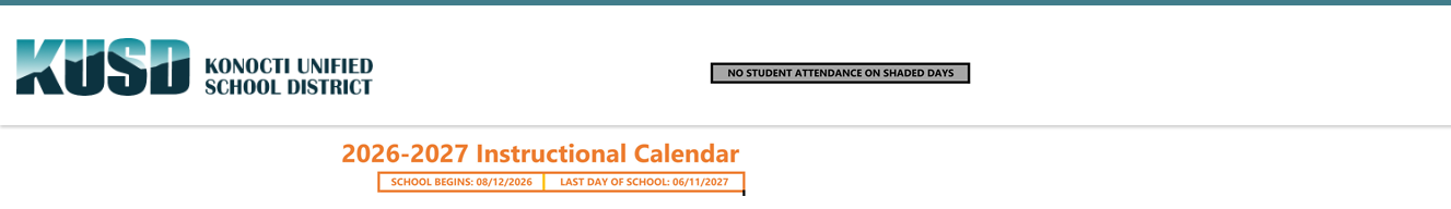 District School Academic Calendar for Lower Lake High