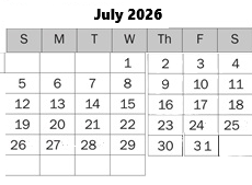 District School Academic Calendar for Emily Dickinson Elementary for July 2026