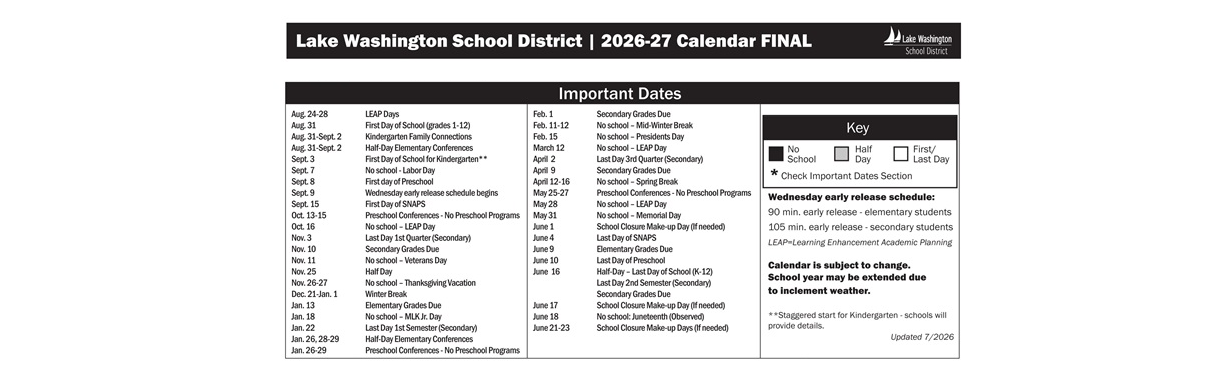 District School Academic Calendar Key for Emily Dickinson Elementary