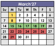 District School Academic Calendar for Lakeside Farms Elementary for March 2027