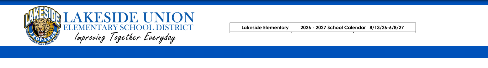 District School Academic Calendar for Lakeside Farms Elementary