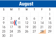 District School Academic Calendar for Bowie Elementary for August 2026