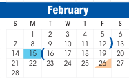 District School Academic Calendar for Bowie Elementary for February 2027