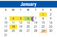 District School Academic Calendar for Bowie Elementary for January 2027