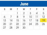 District School Academic Calendar for Bowie Elementary for June 2027