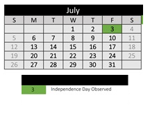 District School Academic Calendar for Endeavour Middle for July 2026