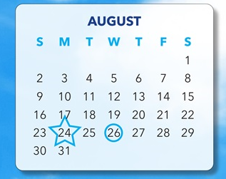 District School Academic Calendar for Lyons School for August 2026