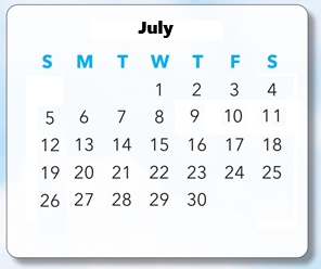 District School Academic Calendar for Lyons School for July 2026