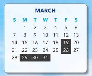 District School Academic Calendar for Lyons School for March 2027